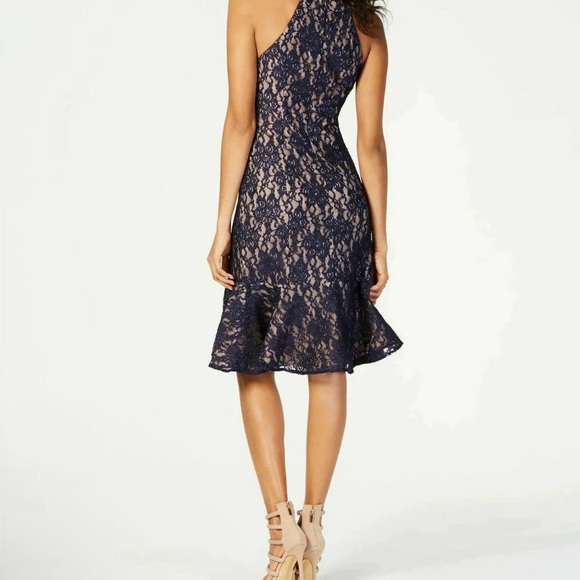 Night Way Collections Navy Lace Midi Dress - Picture 2 of 4
